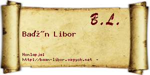 Baán Libor névjegykártya